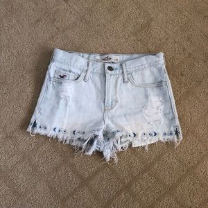 Hollister light wash denim shorts